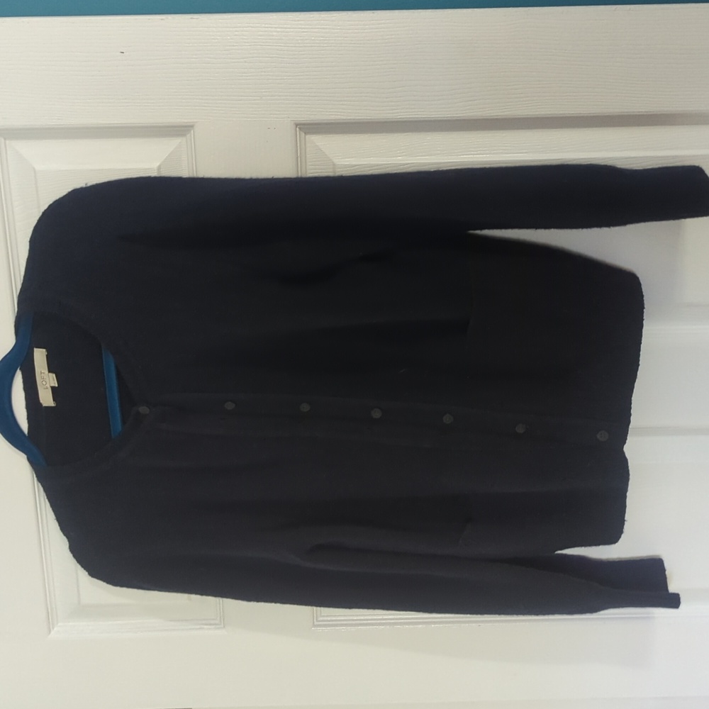 Loft fuzzy pocket cardigan XL Navy